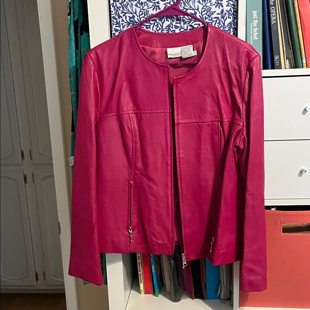 Women's Pink Leather Jacket